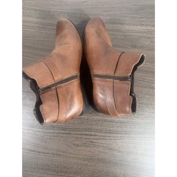 Mephisto Women’s Leather Ankle Booties Brown Zip comfort walking boots size 10 - Picture 6 of 7